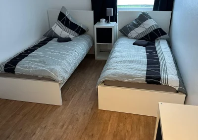Doppelzimmer mit zwei Einzelbetten in Monteurwohnung 1 in Delmenhorst